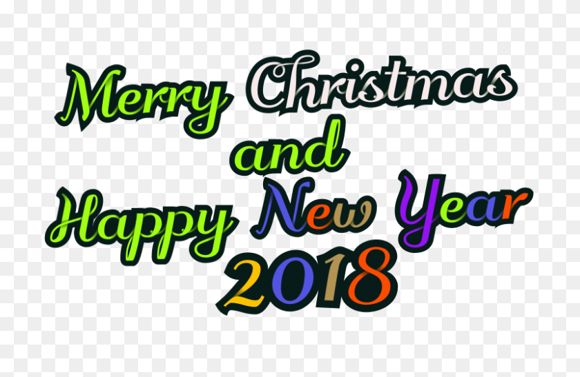 800x500 Clipart - New Year 2018 PNG