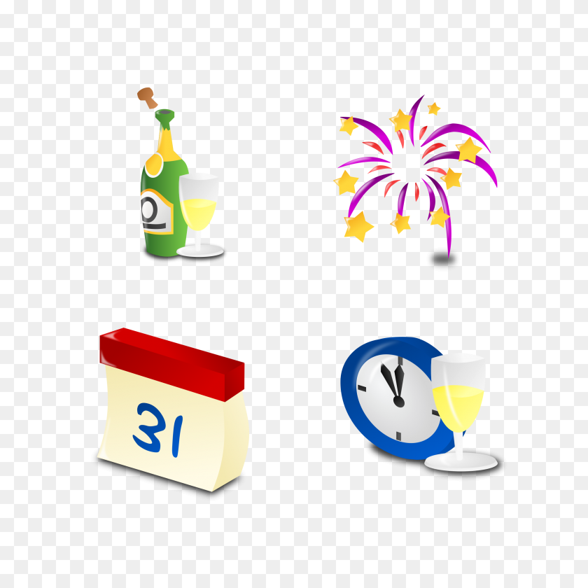 2400x2400 Clipart - New Years Clip Art