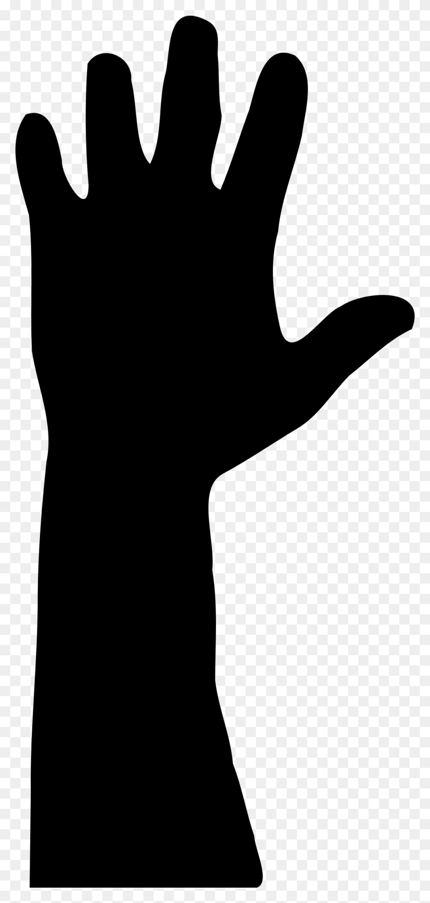991x2165 Clipart - Hand Silhouette PNG