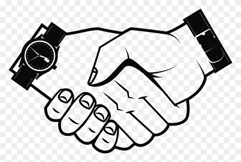 2388x1552 Clipart - Handshake Clipart PNG