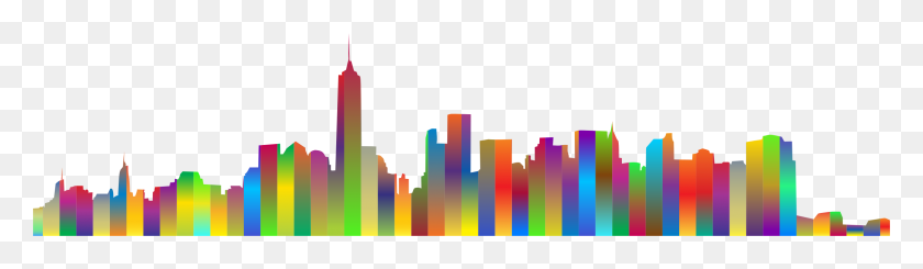 2362x562 Clipart - New York City Skyline PNG