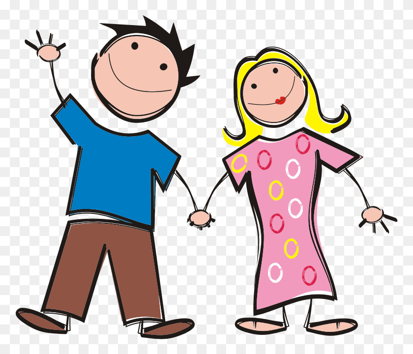 778x660 Clipart - Happy Couple PNG
