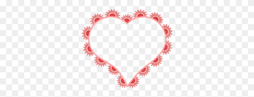 300x262 Clipart - Heart Frame PNG