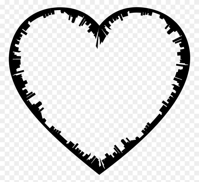 766x708 Clipart - Heart Silhouette PNG