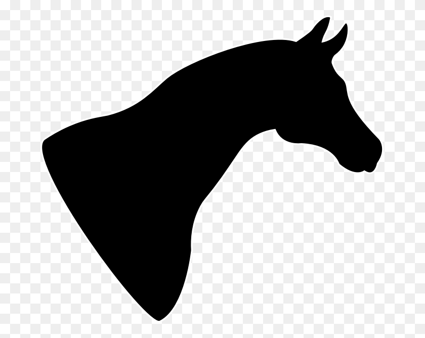 679x608 Clipart - Horse Head Clipart Black And White