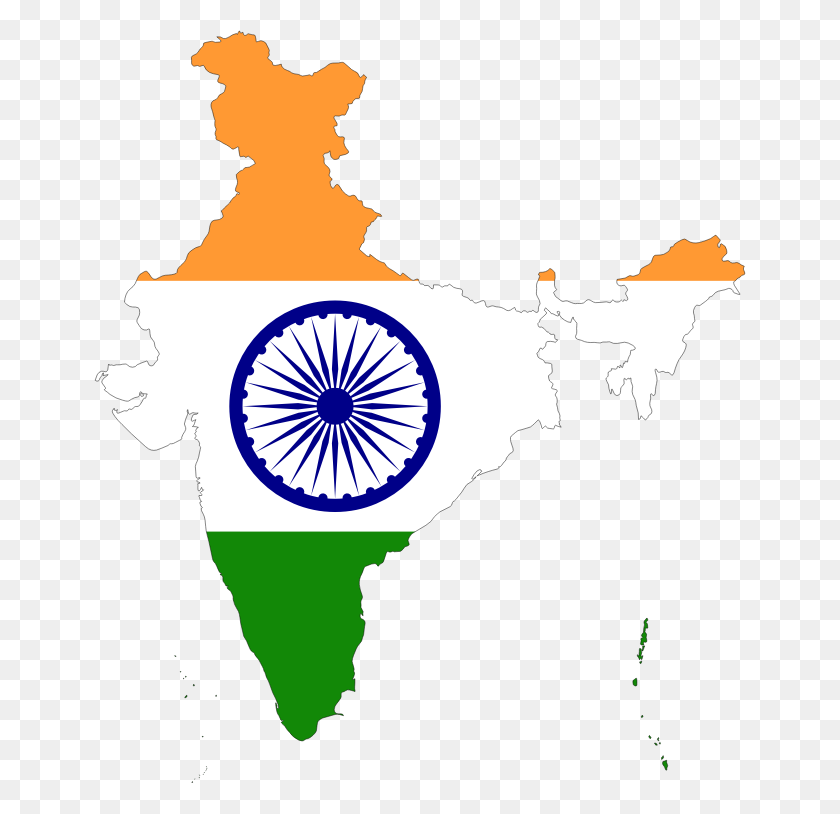 652x754 Clipart - India Map Clipart