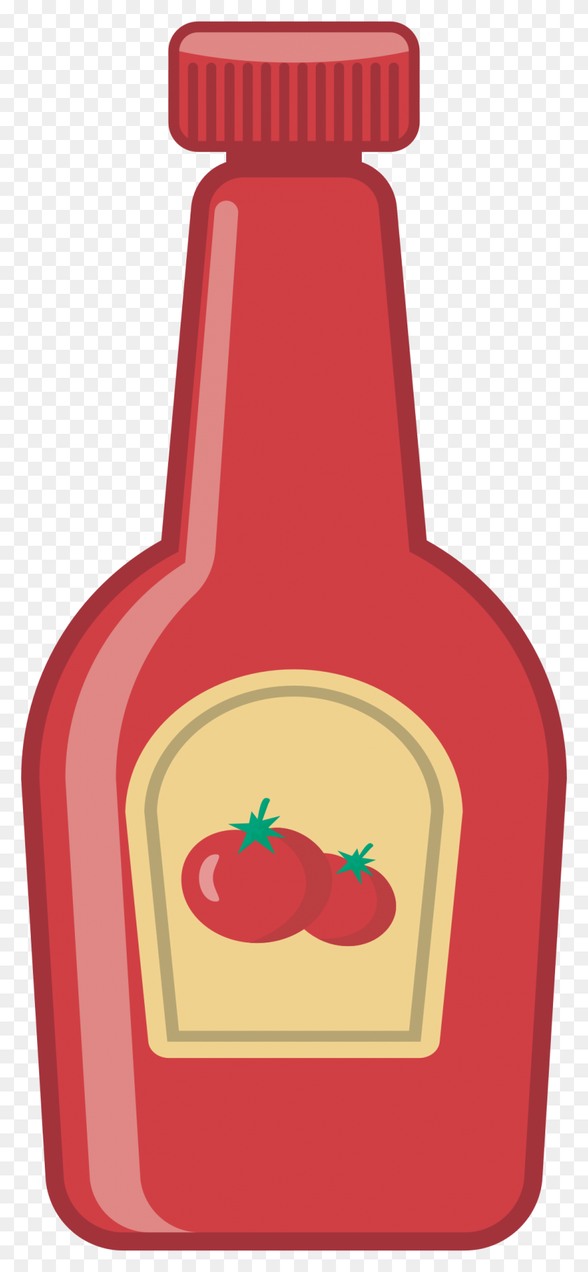 1054x2376 Clipart - Clipart De Botella De Salsa De Tomate