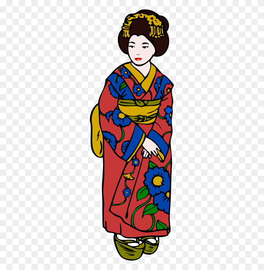 267x800 Clipart - Imágenes Prediseñadas De Kimono
