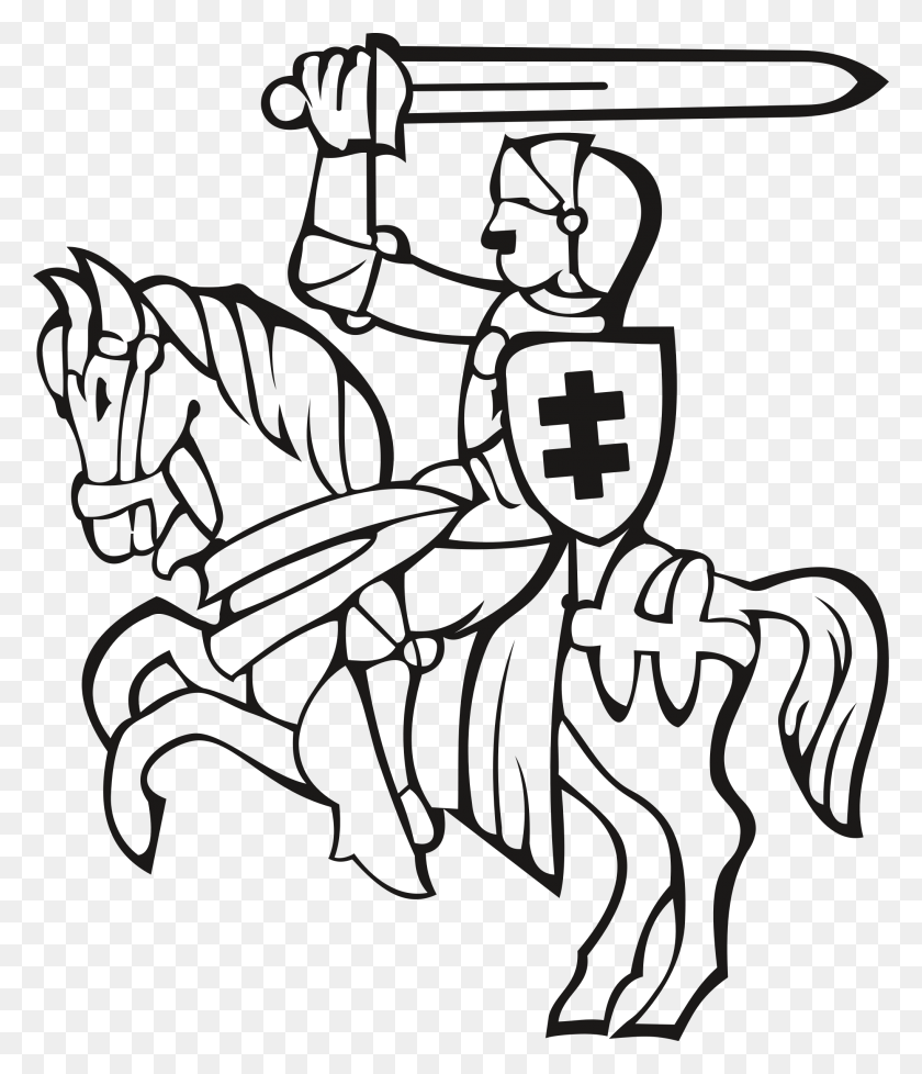 2038x2400 Clipart - Knight On Horse Clipart