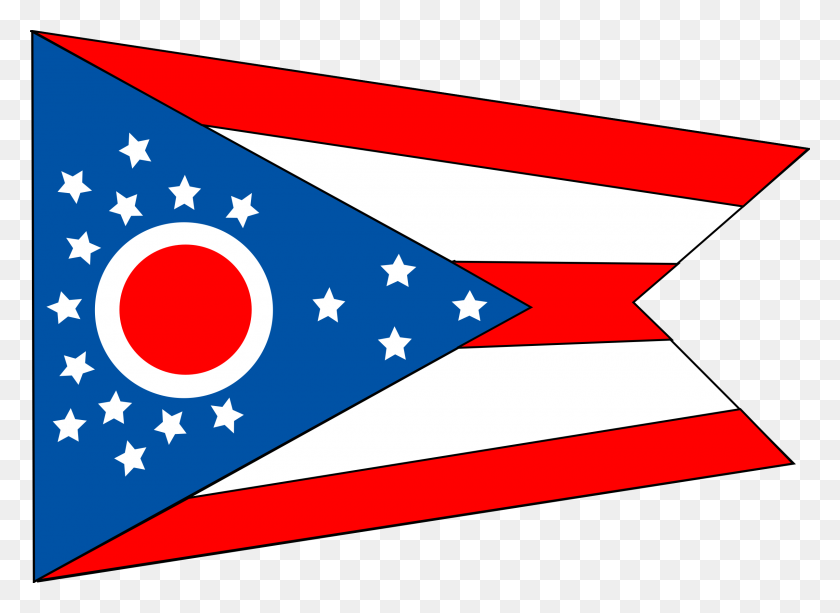 2400x1703 Clipart - Ohio Flag Clipart
