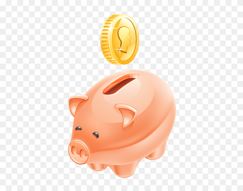 402x600 Clipart And Borders Clip - Piggy Bank Clipart