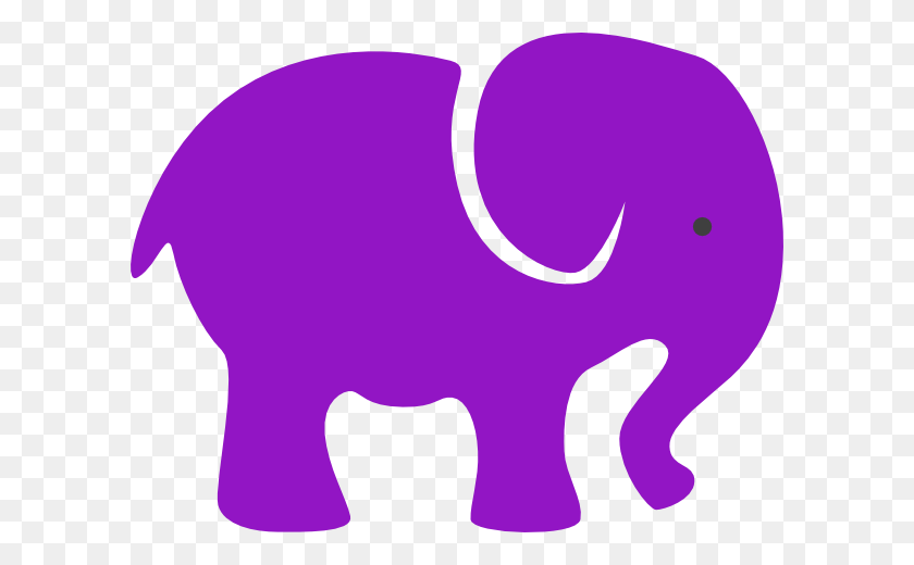 600x460 Clipart Y Elefante Y Morado - Elefante Republicano Clipart
