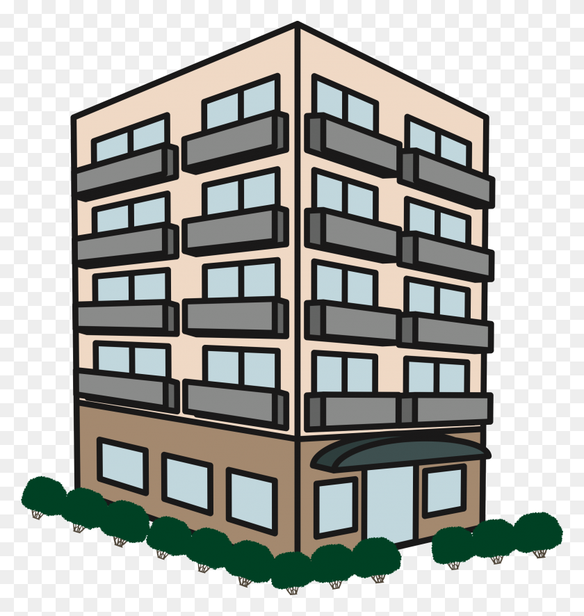 2264x2400 Clipart Apartment House Building Clip Art - Building A House Clipart