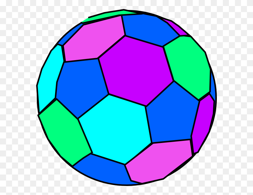 600x588 Clipart Ball - Kids Soccer Clipart
