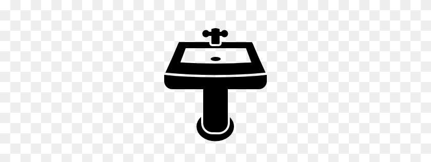 256x256 Clipart Bathroom Sink Clipart Free Clipart - Kitchen Sink Clipart Black And White