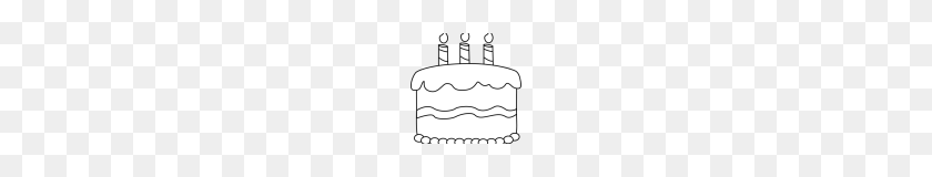 100x100 Клипарт День Рождения Торт Клипарт Черно-Белые Картинки День Рождения - Торт Клипарт Черный И Белый