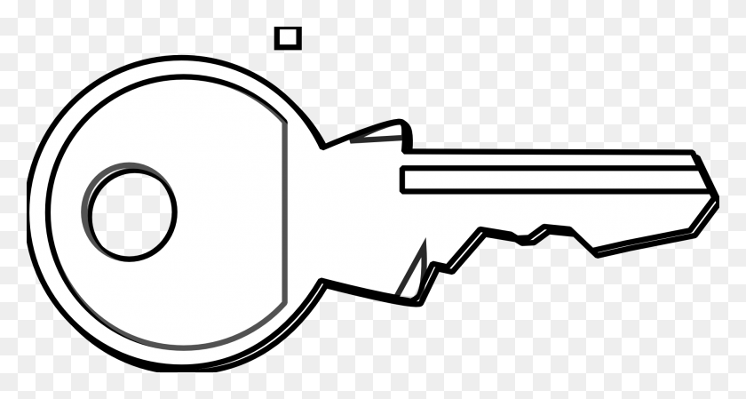 1969x984 Clipart Black And White Key - Old Key Clipart