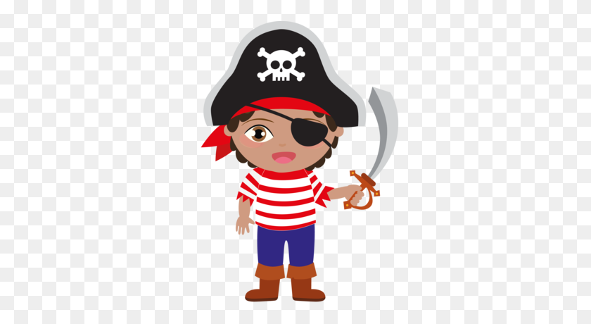 302x400 Клипарт Мальчик Пираты, Пиратский Цифровой Клипарт, Пиратский Мальчик Клипарт - Дрожащий Клипарт