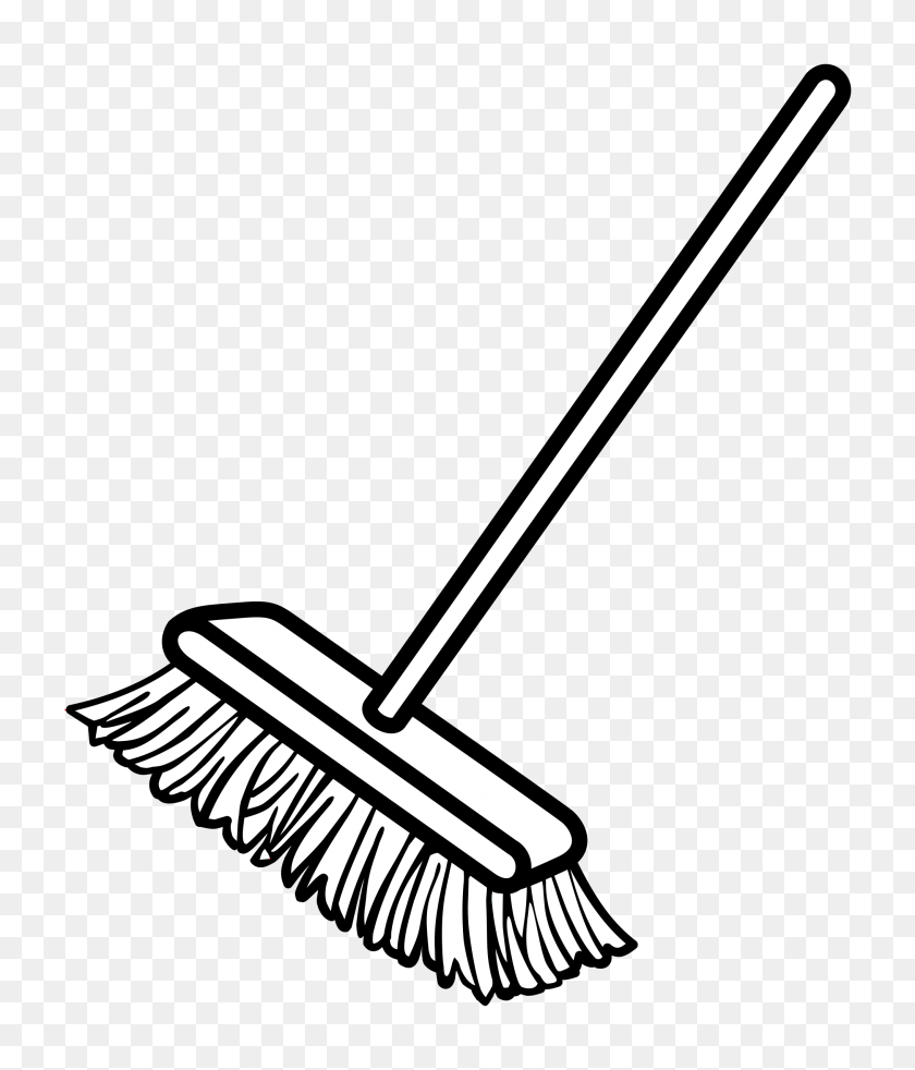 2030x2400 Clipart Broom - Brush Clipart Black And White