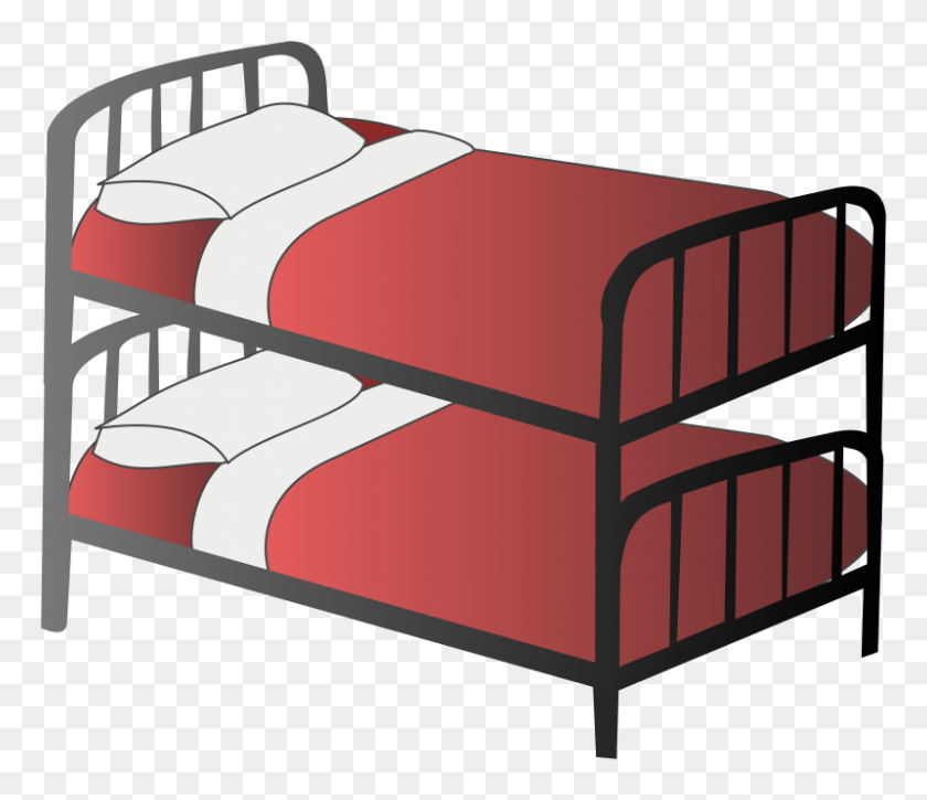 800x683 Clipart Bunk Bed, Bunk Bed Dorms Clip Art - Make Bed Clipart