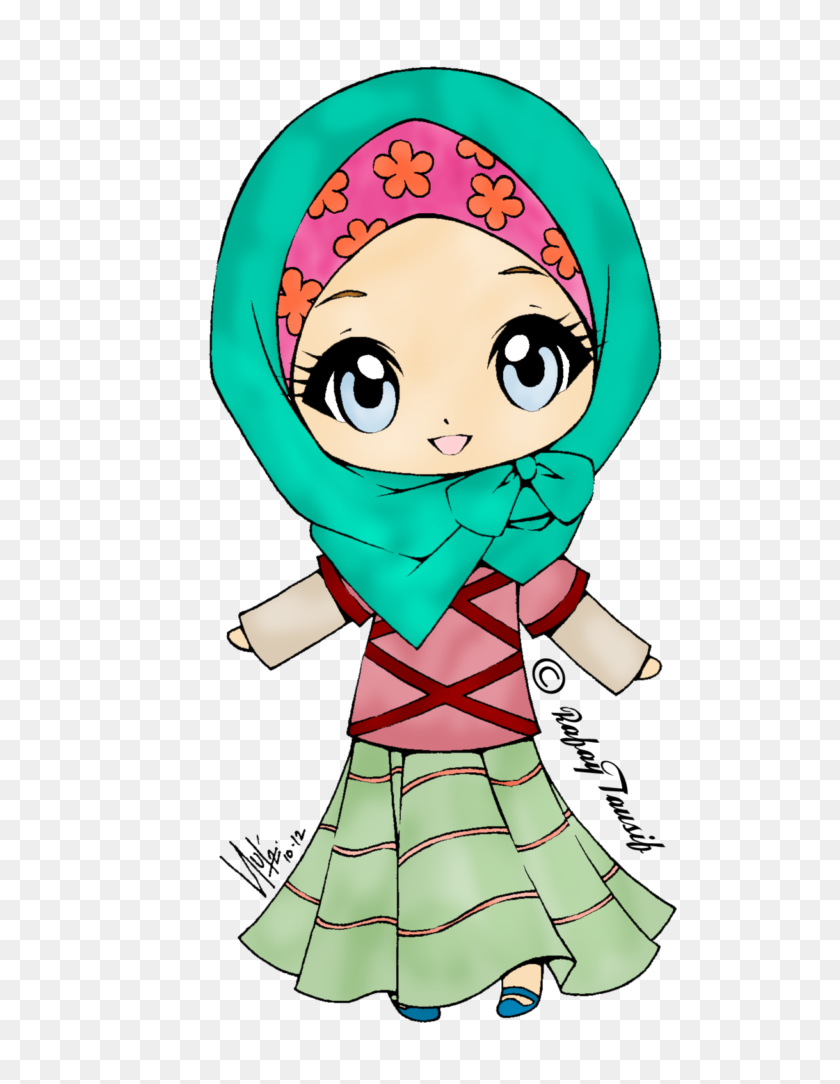 576x1024 Clipart De Dibujos Animados Musulmán - Niño Hablando Clipart