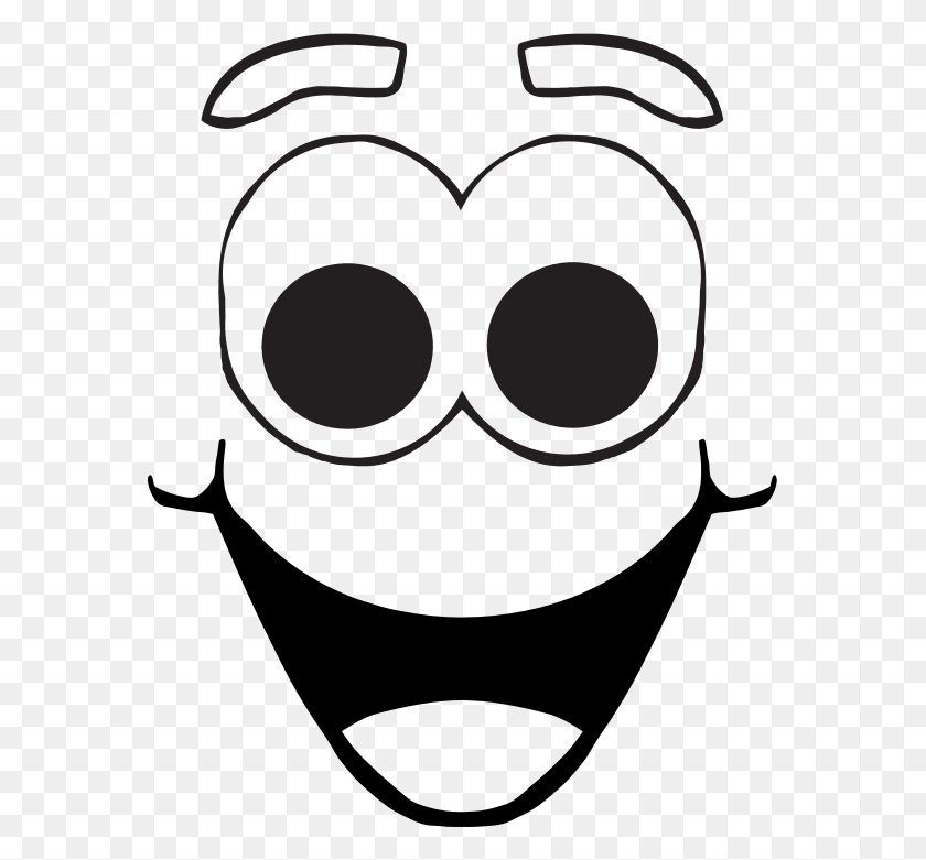 571x721 Clipart Cartoon Smiling Mouth - Smile Clipart Black And White
