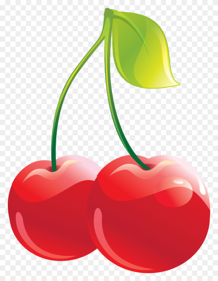 783x1024 Clipart Cherry Clip Art Cherries - Fruit Bowl Clipart