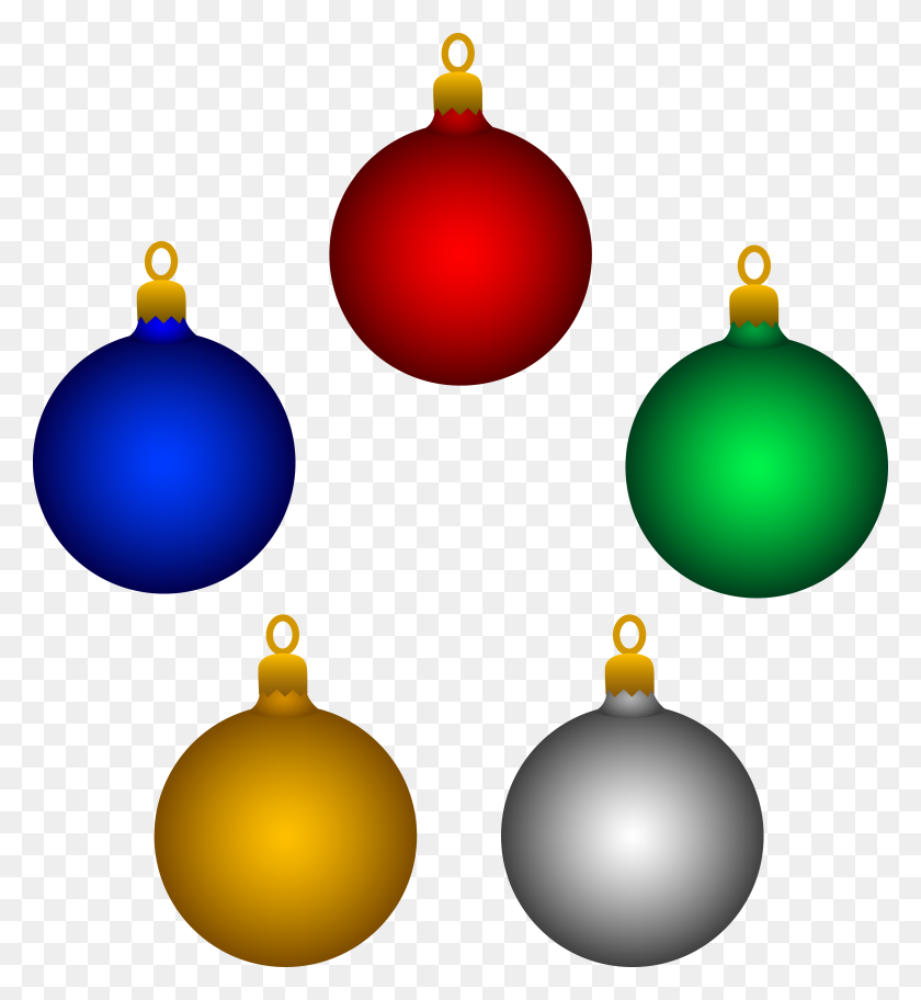 3659x4000 Clipart Christmas Decorations - Ornament Clipart Free