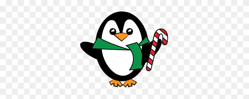 320x275 Clipart Christmas Penguins Free - Penguin Clip Art Free