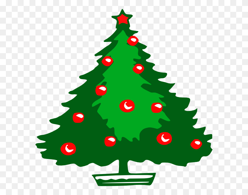 600x600 Clipart Christmas Tree Outline - Christmas Tree Outline Clipart