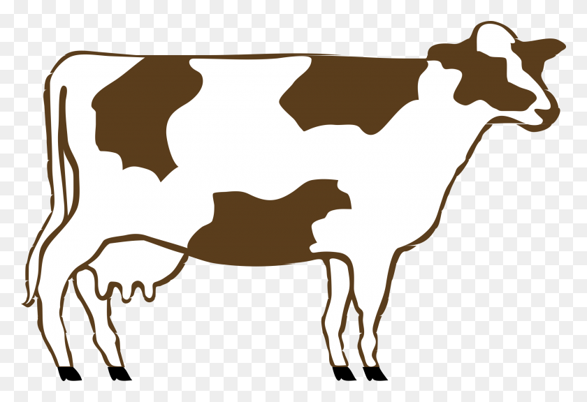 2400x1589 Clipart Cow Free Download On Webstockreview - Cow Clipart Silhouette