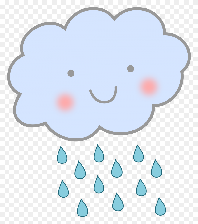 2100x2400 Clipart Cute Rain Cloud - Cloud Outline Clipart