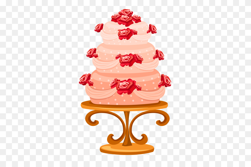 336x500 Clipart Decoupage And Album - Wedding Cake PNG