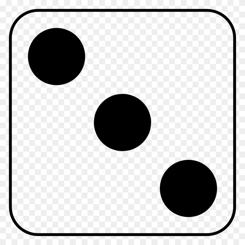1024x1024 Clipart Dice - Dice Clipart Black And White