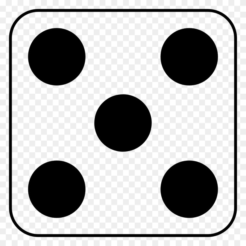 1024x1024 Clipart Dice - Number 5 Clipart