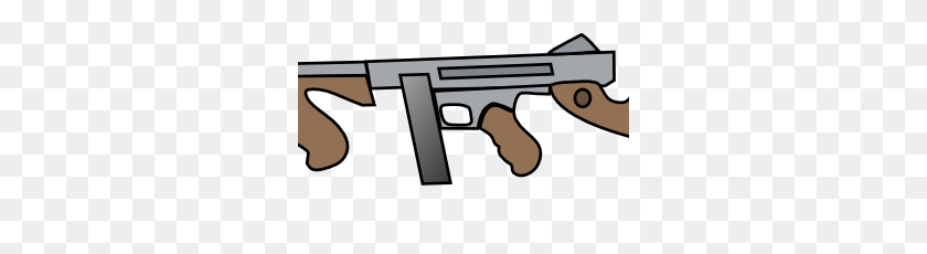 300x170 Clipart Download In Png Format With Transparent Background - Tommy Gun Clipart