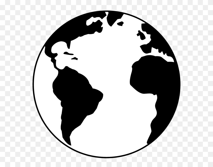 588x600 Клипарт Земля Черно-Белые Картинки - Мировой Клипарт