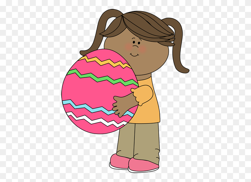 429x550 Clipart Easter Kid - Free Easter Egg Hunt Clipart