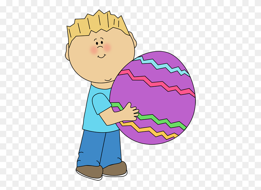 421x550 Clipart Easter Kid - Divertido Clipart De Pascua
