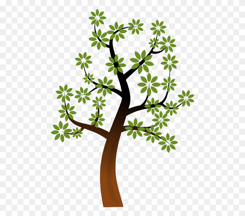 494x678 Clipart Easy Draw Trees - Fig Tree Clipart