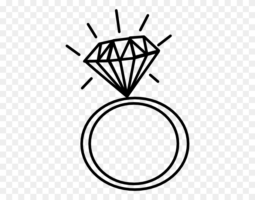 408x600 Clipart Engagement Ring - No Clipart Black And White