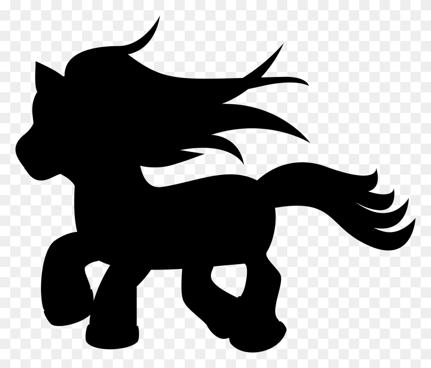 2282x1924 Clipart Fantasy Pony Silhouette - Destiny Clipart