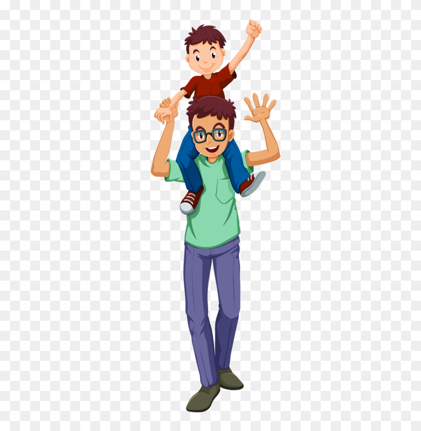 280x800 Clipart Padre, Hijos Y Padre E Hijo - Padre E Hijo Png