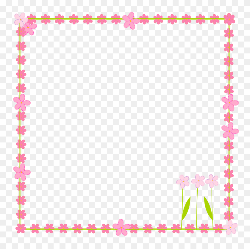1600x1599 Clipart Flower Borders And Frames Free Printable Clip Art Digital - Come Home Clipart