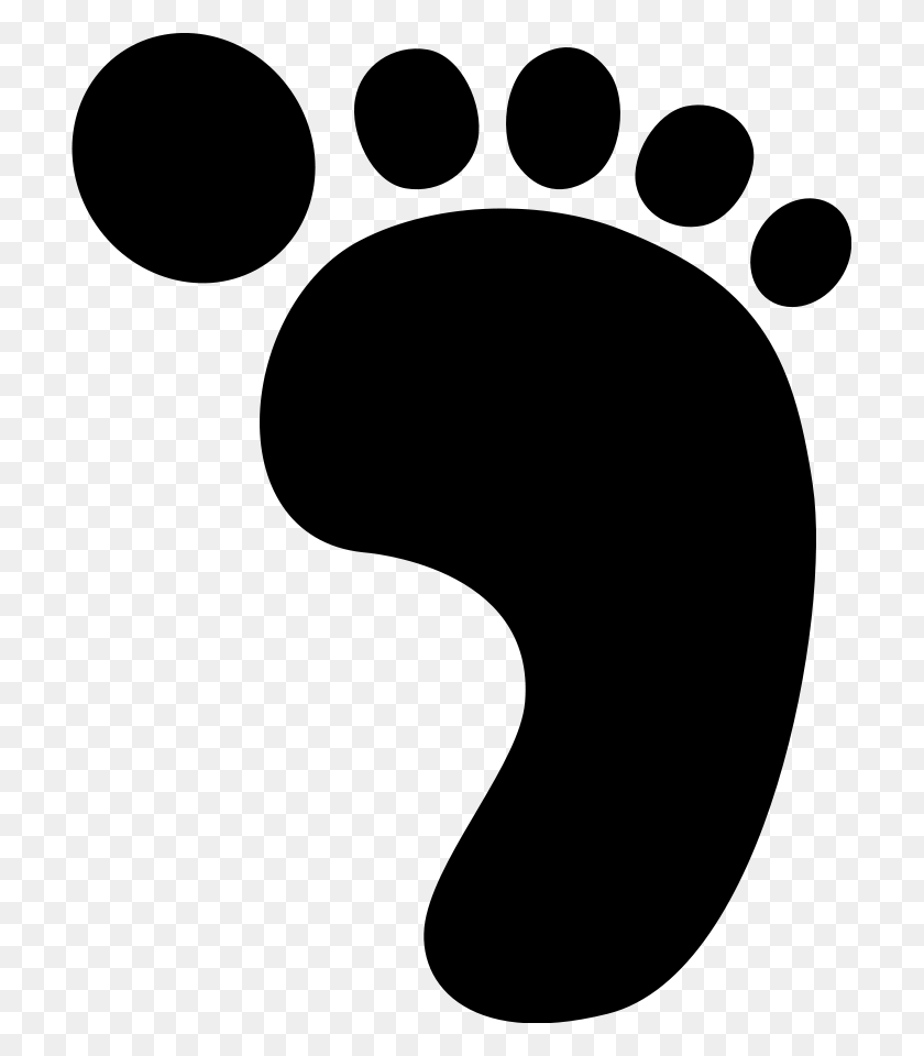 709x900 Clipart Footprints - Shoe Print Clipart Black And White