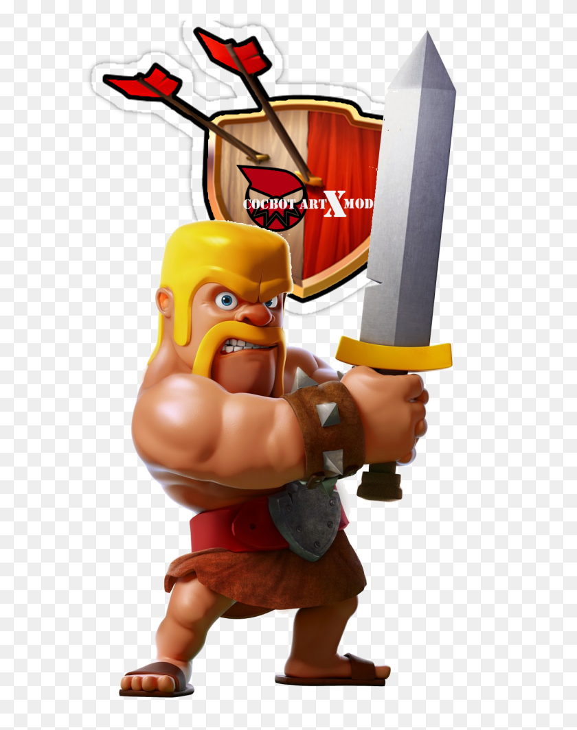 1243x1600 Clipart For U Clash Of Clans - Barbarian PNG