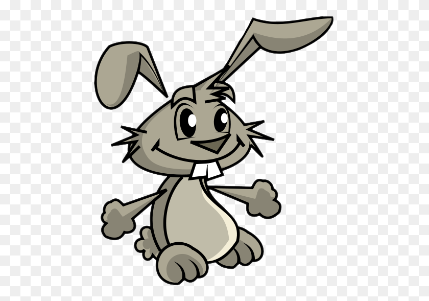471x529 Clipart Free Rabbit - Cute Rabbit Clipart