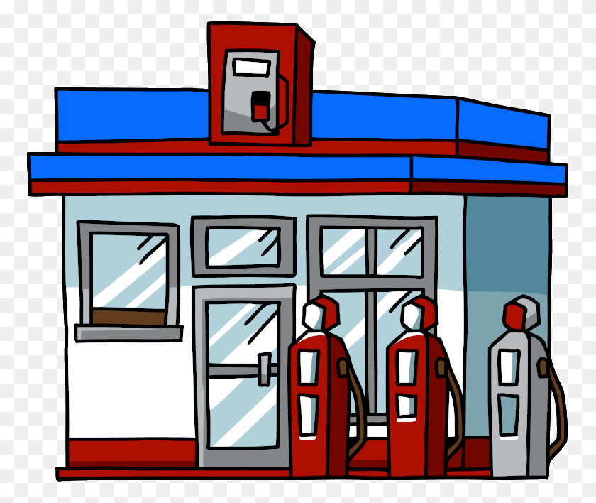 763x648 Clipart Gas Station - Police Station Clipart