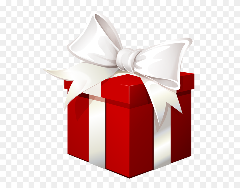 546x600 Клипарт Подарки, Красная Подарочная Коробка - Mystery Box Clipart