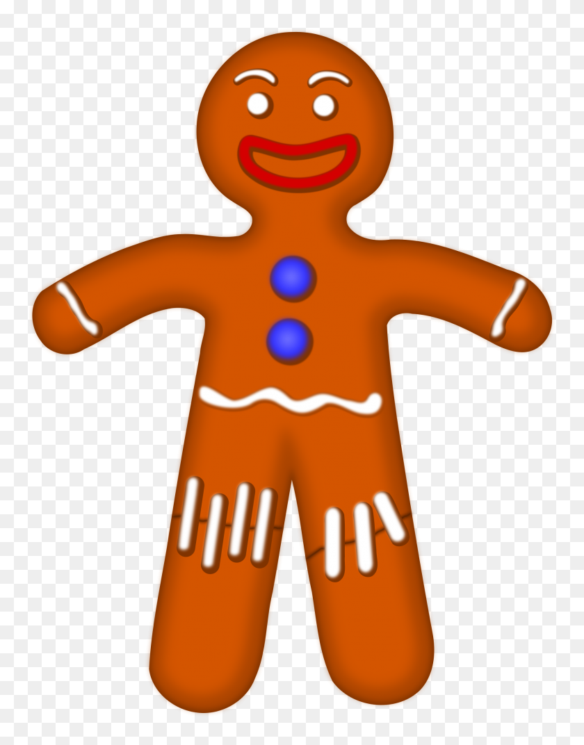 1848x2400 Clipart Gingerbread Man Gingerbread Man Clipart - Cookie Clip Art Free